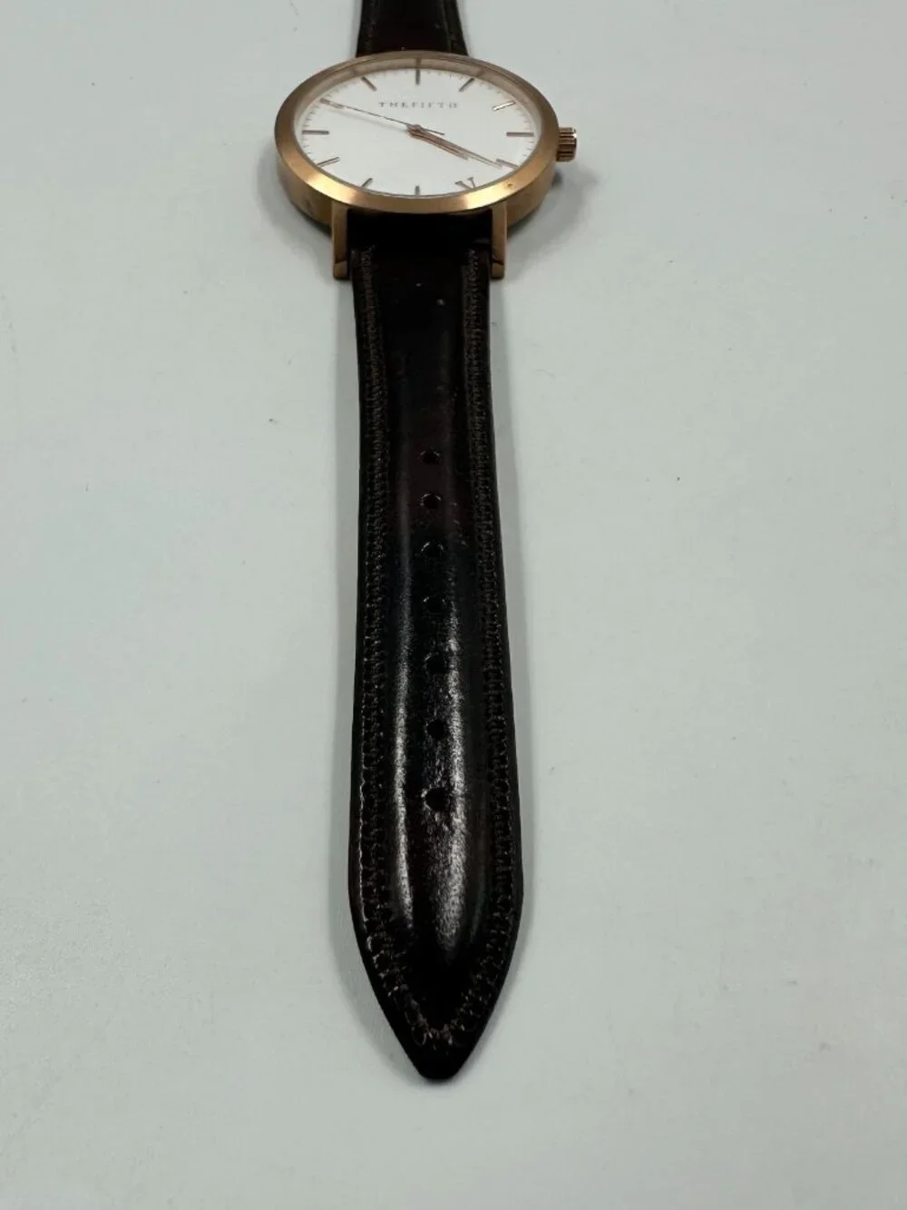 The Fifth Watch Women Rose Gold Tone Brown Band 42MM Dial New Battery 9